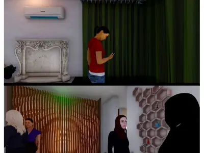 Fashion salon  Animation 00 3D model