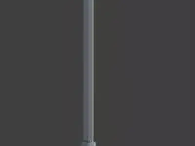 Urban Dual-Lamp Street Light 3D Model Low-poly 3D model