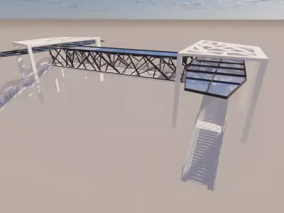 Pedestrian Bridge -B5 3D model