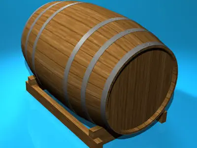 Wine barrel 3D model get