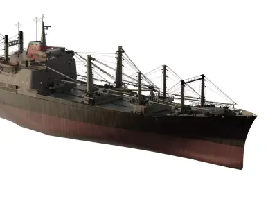 American cargo ship 3D model