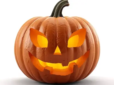 Realistic Carved JackOLantern 3D Model Spooky Centerpiece Low-poly 3D model