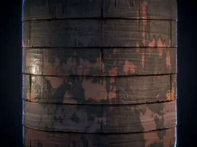 Wood Floor stylized - VOL 04 - SBsar - Maps Texture