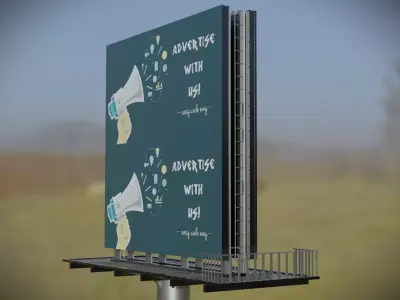 billboard Low-poly 3D model