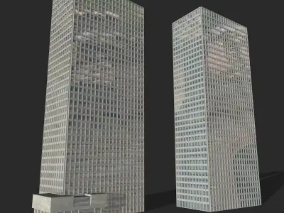Two Skyscrapers  3D model