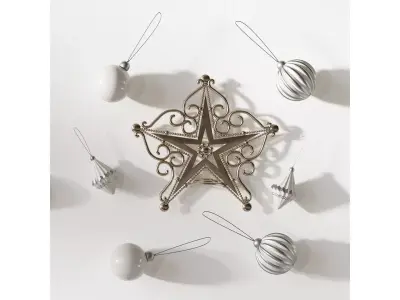 Set of Christmas tree decorations 3D model