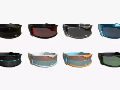 08 SciFi Glasses C Model Collection - Character Design Fashion 3D Model Pack