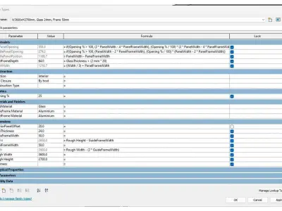 3 Panel Sliding Balcony Door 3D model