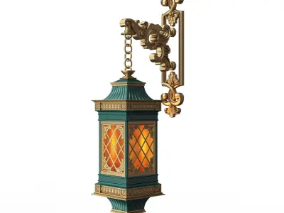 Classic Street Wall Light 0202 Low-poly 3D model