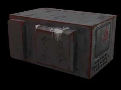 Microwave Game Ready - PBR Low-poly 3D model  Low-poly 3D model