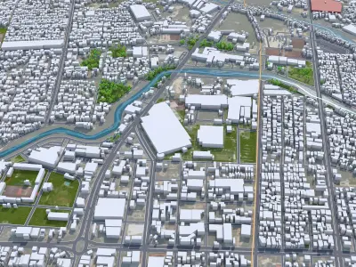 San Pedro Sula Honduras 25km Low-poly 3D model