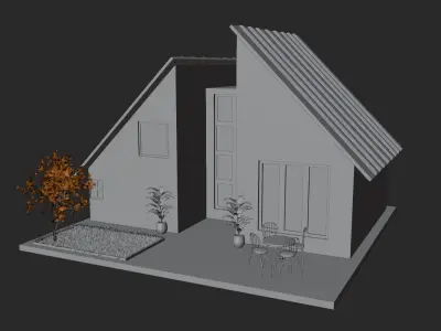 Isometric Modern House - Exterior 3D model