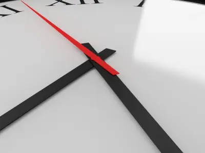 Simple Realistic Wall Clock 3 Low-poly 3D model