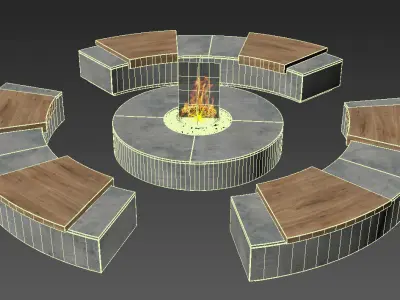 fire place outdoor 3D model