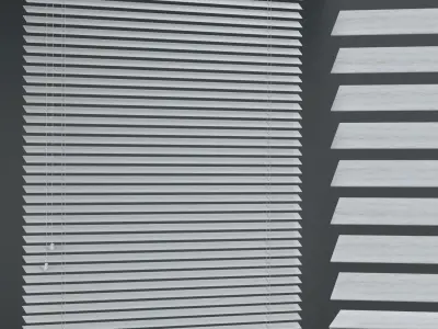 RH Modern Wood blinds 3D model