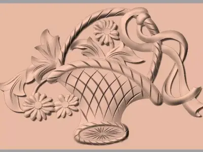 European furniture 3D relief models for CNC wood engraving E203 3D model