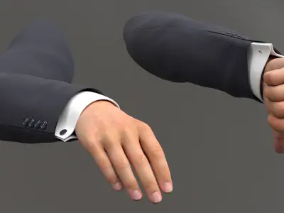  Male Arm Expressing Dislike Animated Rigged for Maya 