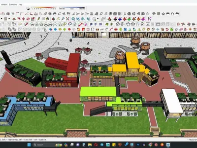 Container architecture blocks 3D model