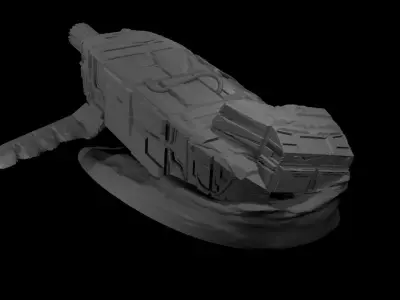 Crashed Cargo Ship 3D print model