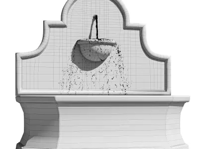 Andalusia Wall Outdoor Water Fountain 3D model