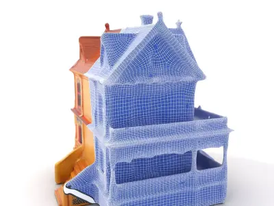 Victorian House Architectural model pack Low-poly 3D model