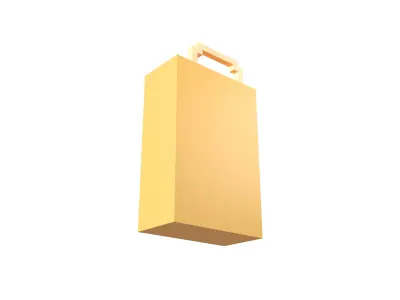 Voxel Plastic Bag v1 001 Low-poly 3D model