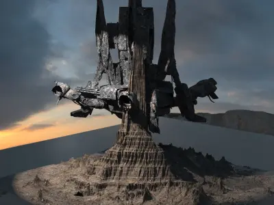 Mars Mountain Base 3D model