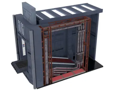 Set 2b - Death Star Extention Bridge Hallway 1-12 Scale 3D Model Pack