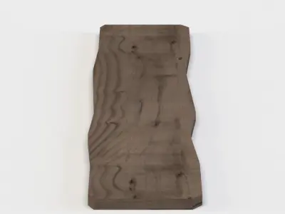 Board wooden Low-poly 3D model