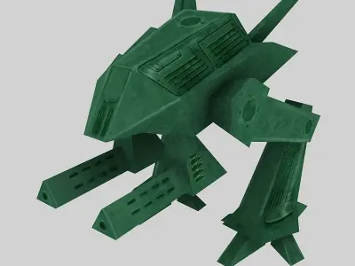 Drone robot Low-poly 3D model