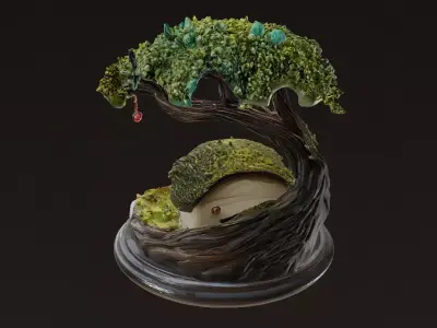 Fantasy Tree House Miniature Detailed  3D print model