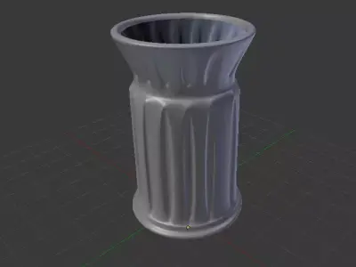 Street Dustbin Free low-poly 3D model