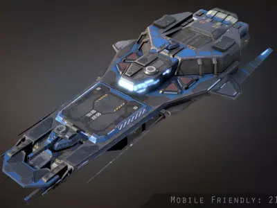 Praetor Gunship Low-poly 3D model