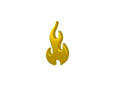 Fire Symbol v9 012 Low-poly 3D model