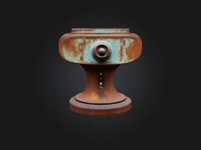 Rusted Door Knob Low-poly 3D model