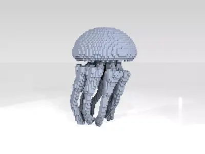 Jellyfish Voxel 3D model