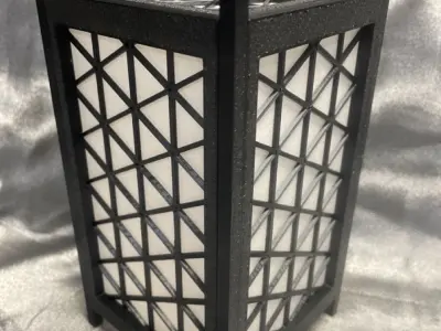 Kumiko Japanese Shoji Lantern - Mitsukude 3D print model