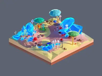 land 87A Low-poly 3D model