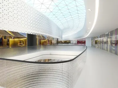 Futuristic Shopping Center 03 3D model