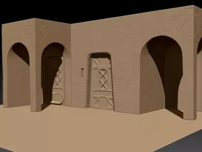 Mos Eisley Street Diorama 1 12 scale 3D print model