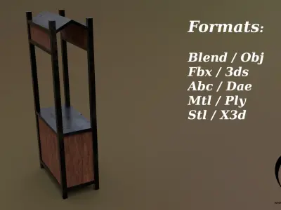 Trade stand 18 R Low-poly 3D model