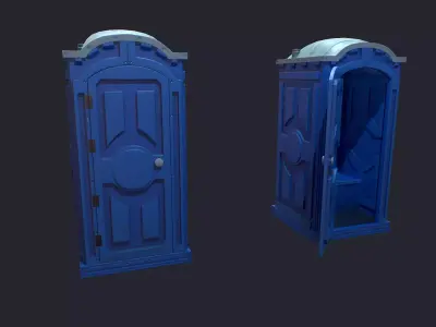 Biotoilet Low-poly 3D model