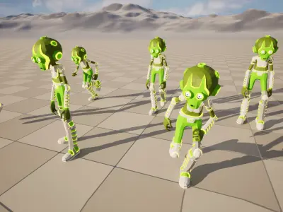 Alien low-poly stylized 2 Low-poly 3D model