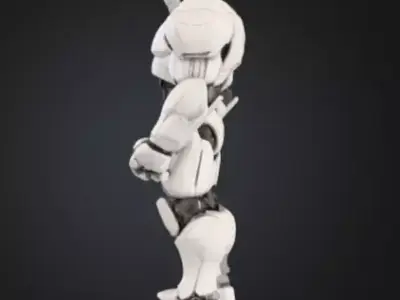 Futuristic Mech Robot 3D Model 3D model