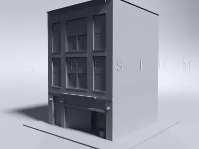 Red Brick Building  3D model