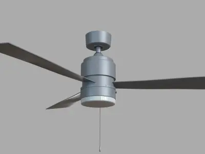 Fanimation Zonix 52 Silver Indoor Outdoor Ceiling Fan LED Light Free 3D model