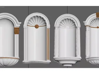 European-style niche 3D model