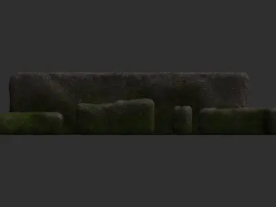 Cave Walls 4 - Moss 1 Low-poly 3D model