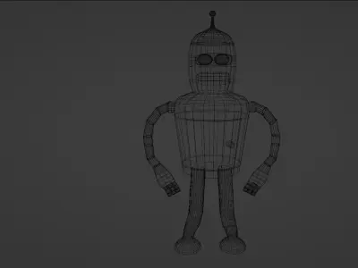 Futurama Bender Low-poly 3D model