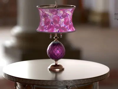 Lampshade-GL01-Pink Low-poly 3D model